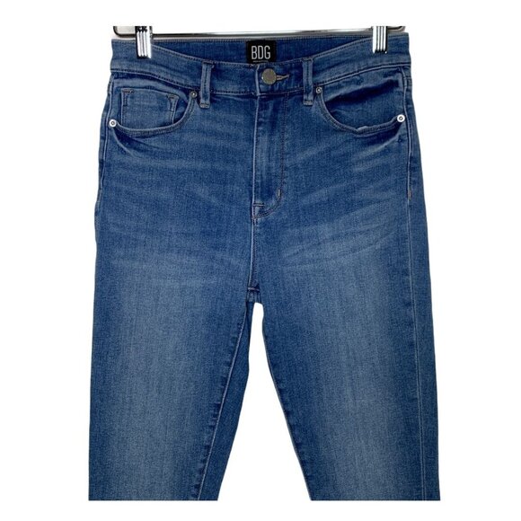 BDG Urban Outfitters High Rise Crop Skinny Jeans Size 28 Blue Stretch - Picture 2 of 12